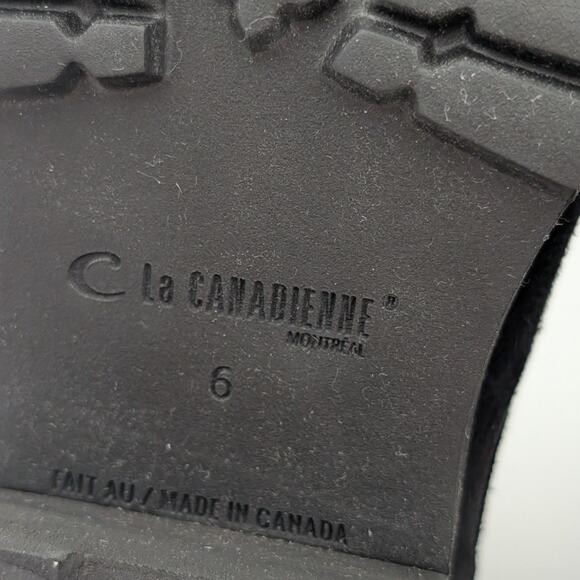 La Canadienne Connor Waterproof Suede Chelsea Boots Black Womens Size US6M EU37 - Picture 12 of 12